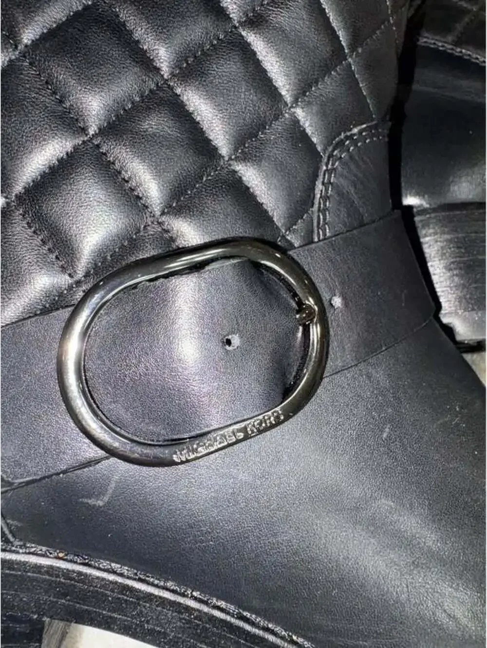 Michael Kors Black Quilted Leather Boots never worn